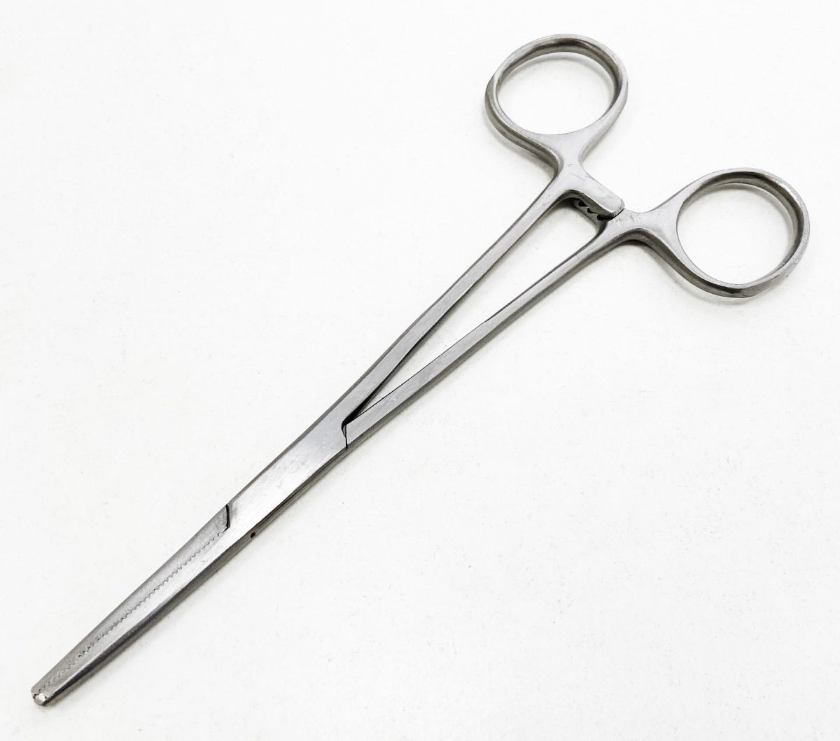 STRAIGHT FORCEPS 150mm STAINLESS STEEL LOCKING SERRATED JAW - TOOLZONE KDPHB218 thumbnail 4
