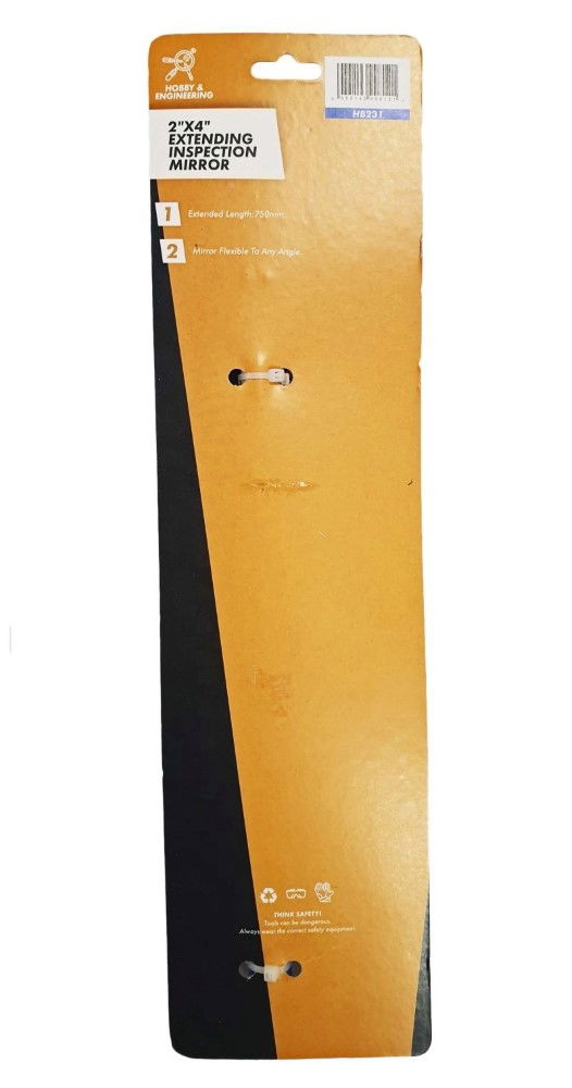 EXTENDING INSPECTION MIRROR 2x4 FOAM GRIP EXTENDS TO 30 - TOOLZONE KDPHB231 thumbnail 4