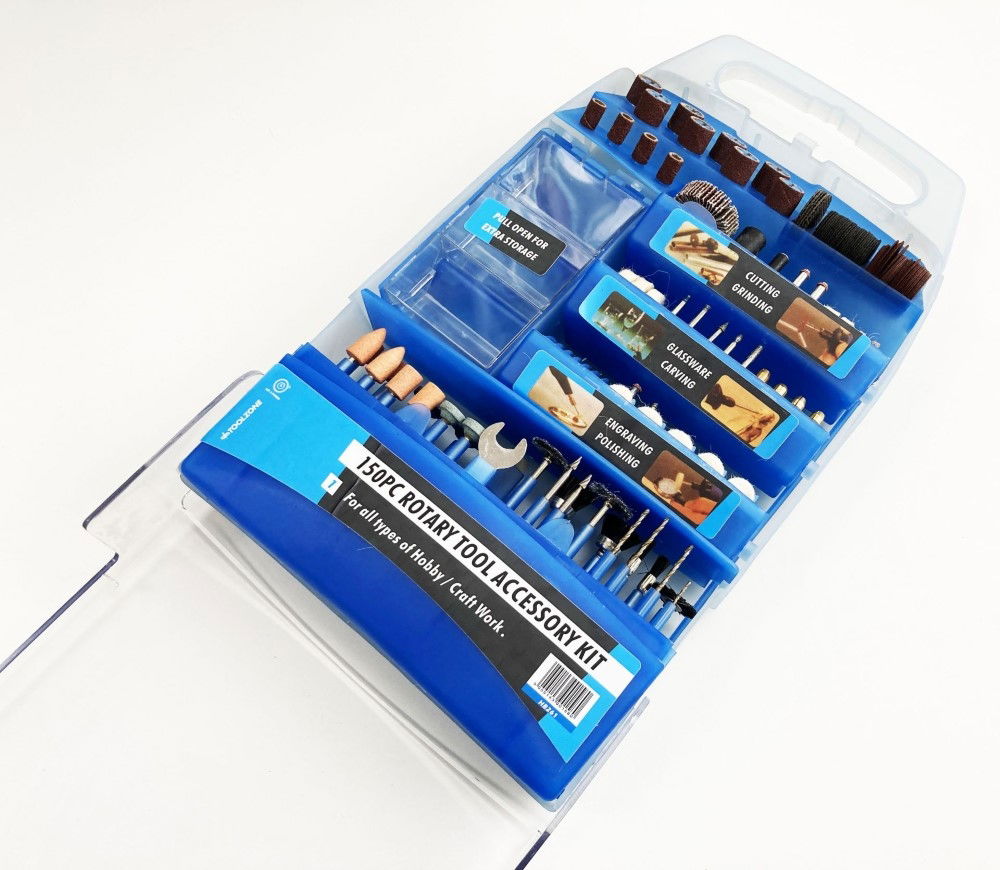 ROTARY ACCESSORY KIT 150pc FOR GRINDING POLISHING CUTTING DRILLING - TOOLZONE KDPHB261 thumbnail 5