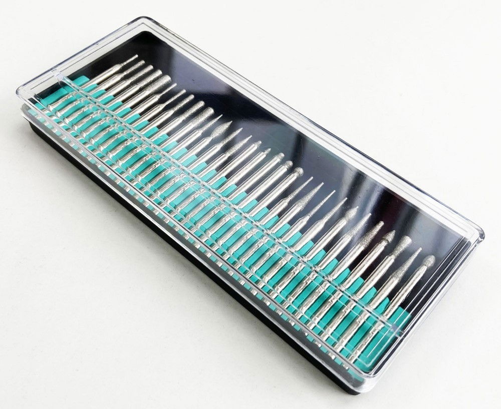 DEBURRING AND ENGRAVING SET 30pc 150GRIT DIAMOND 3.17mm SHANK 40-50mm LENGTH - TOOLZONE KDPHB265 thumbnail 5