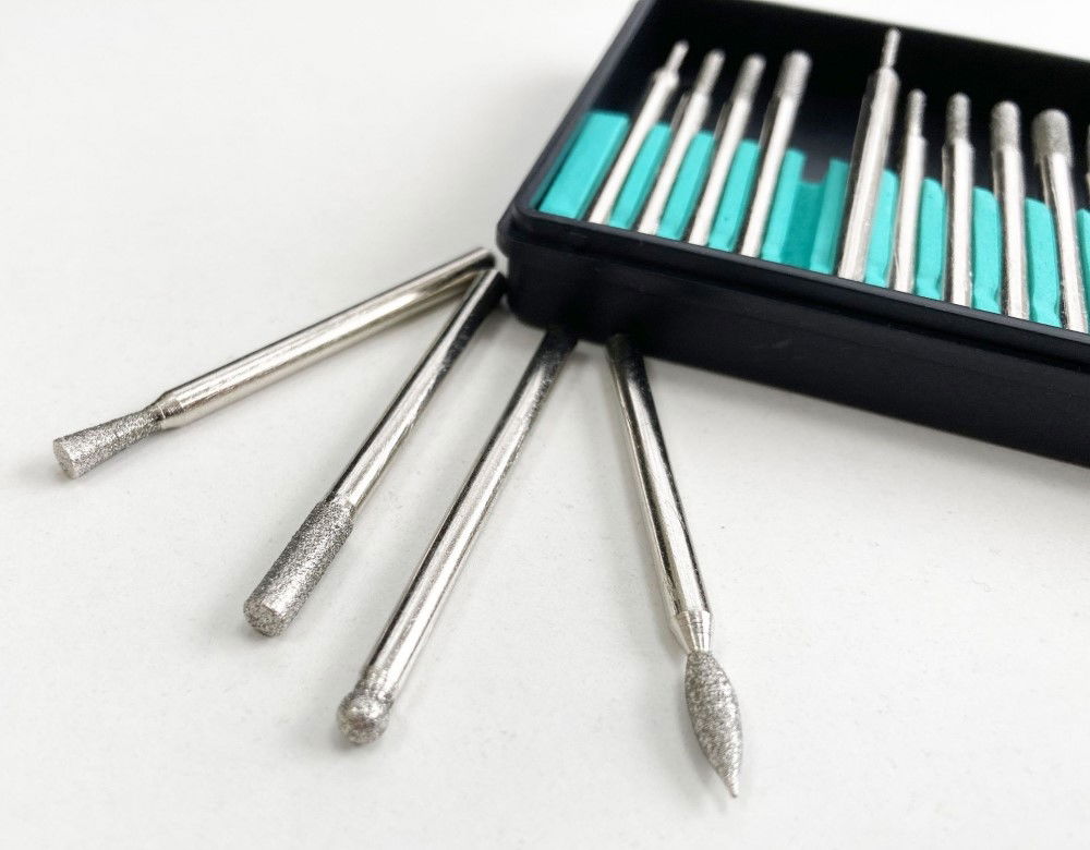 DEBURRING AND ENGRAVING SET 30pc 150GRIT DIAMOND 3.17mm SHANK 40-50mm LENGTH - TOOLZONE KDPHB265 thumbnail 7