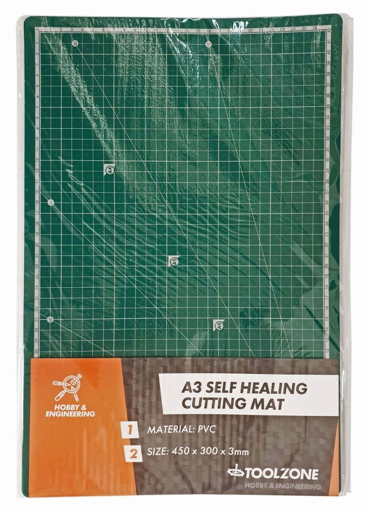 A3 CUTTING MAT TRIPLE LAYER NON SLIP 30x45cm - TOOLZONE KDPHB269 image 1