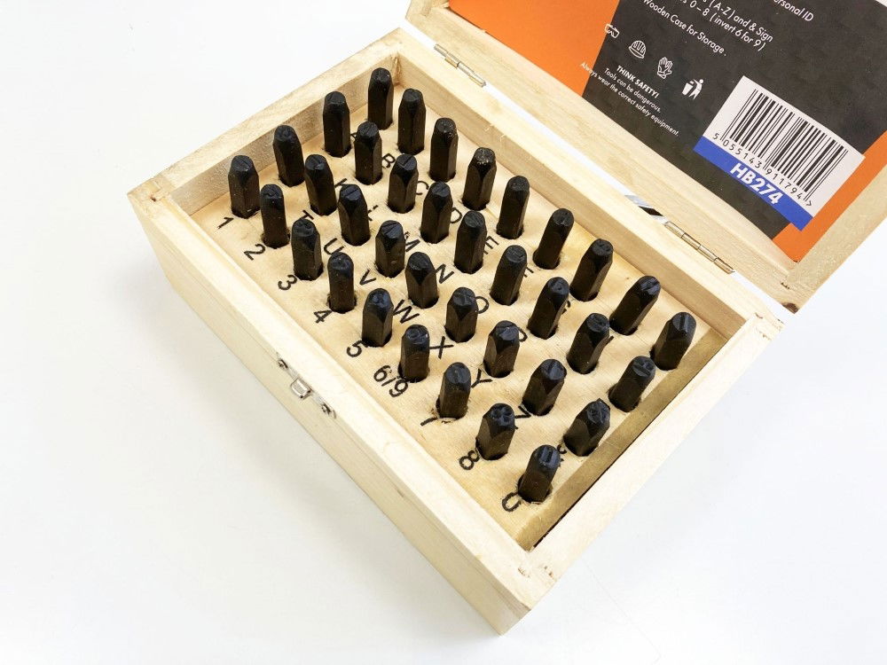 LETTER AND NUMBER STAMPS 36pc 5mm HEIGHT 60mm LENGTH - TOOLZONE KDPHB274 thumbnail 5