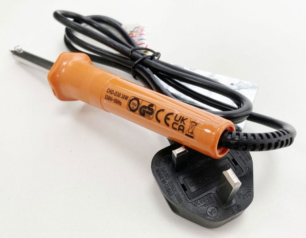 SOLDER IRON 30w 220v SCREWDRIVER TIP UK PLUG - TOOLZONE KDPHB278 thumbnail 4