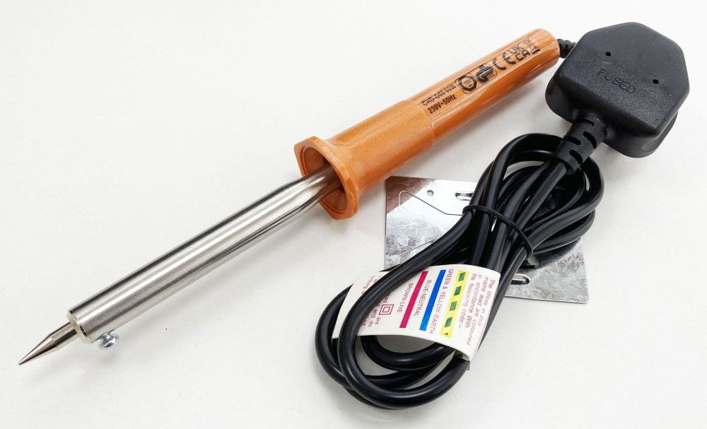 SOLDER IRON 60w 230v SCREWDRIVER TIP UK PLUG - TOOLZONE KDPHB279 thumbnail 3