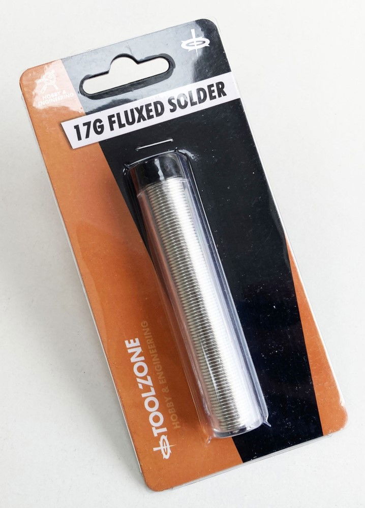 FLUXED SOLDER LEAD FREE 17g 1mm DIAMETER TIN COPPER - TOOLZONE KDPHB283 thumbnail 2