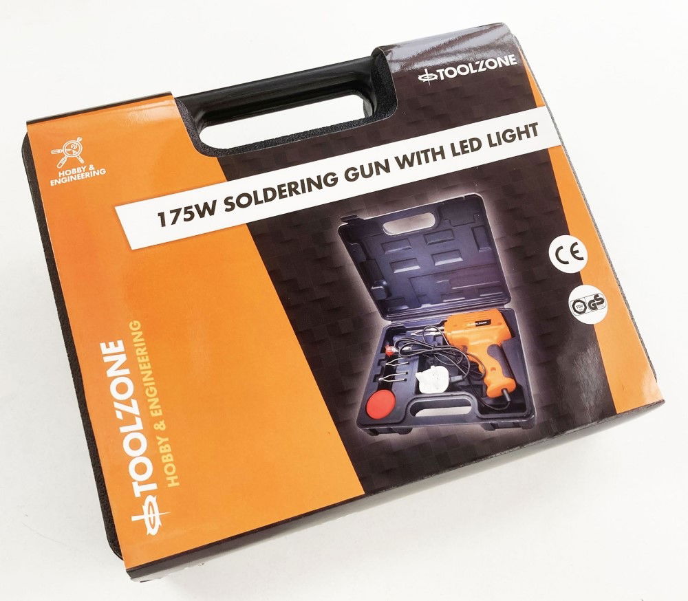 SOLDER GUN 175 watt WITH LED LIGHT KIT - TOOLZONE KDPHB328 thumbnail 2