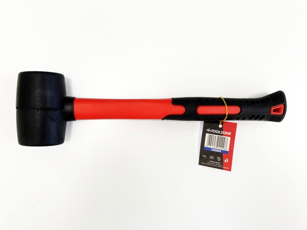 RUBBER MALLET 8oz FIBRE HANDLE - TOOLZONE KDPHM004 thumbnail 2