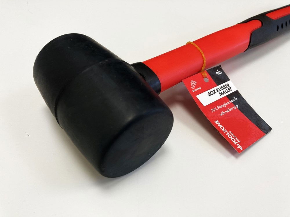 RUBBER MALLET 8oz FIBRE HANDLE - TOOLZONE KDPHM004 thumbnail 3