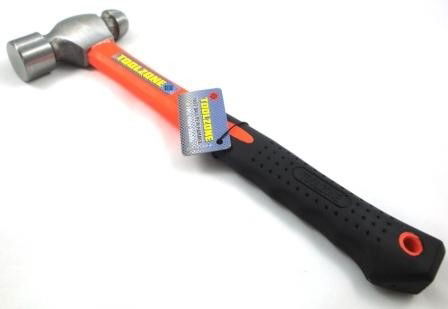BALL PEIN HAMMER 16oz 70% FIBRE HANDLE ORANGE 330mm - TOOLZONE KDPHM062 thumbnail 2
