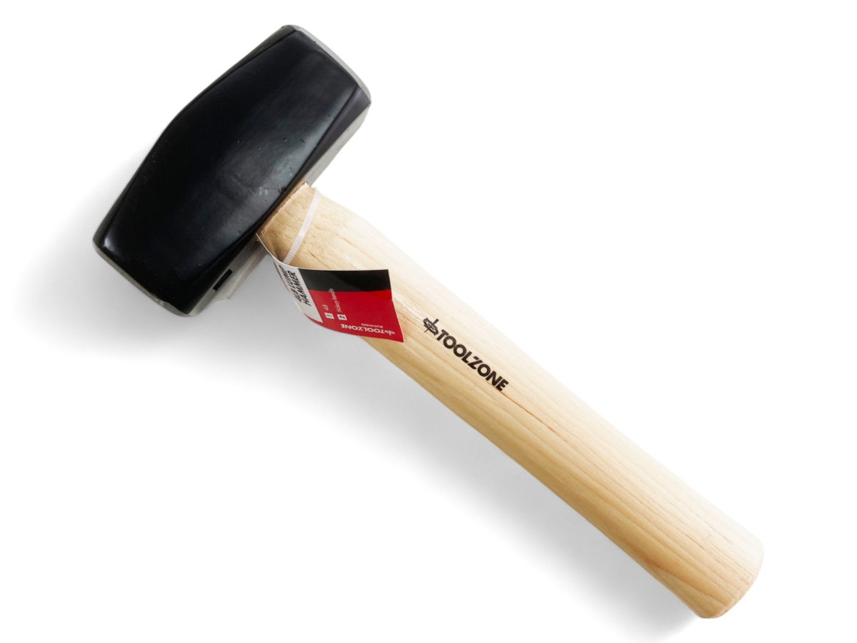 LUMP HAMMER 4lb HICKORY HANDLE 9.84 - TOOLZONE KDPHM075 image 1