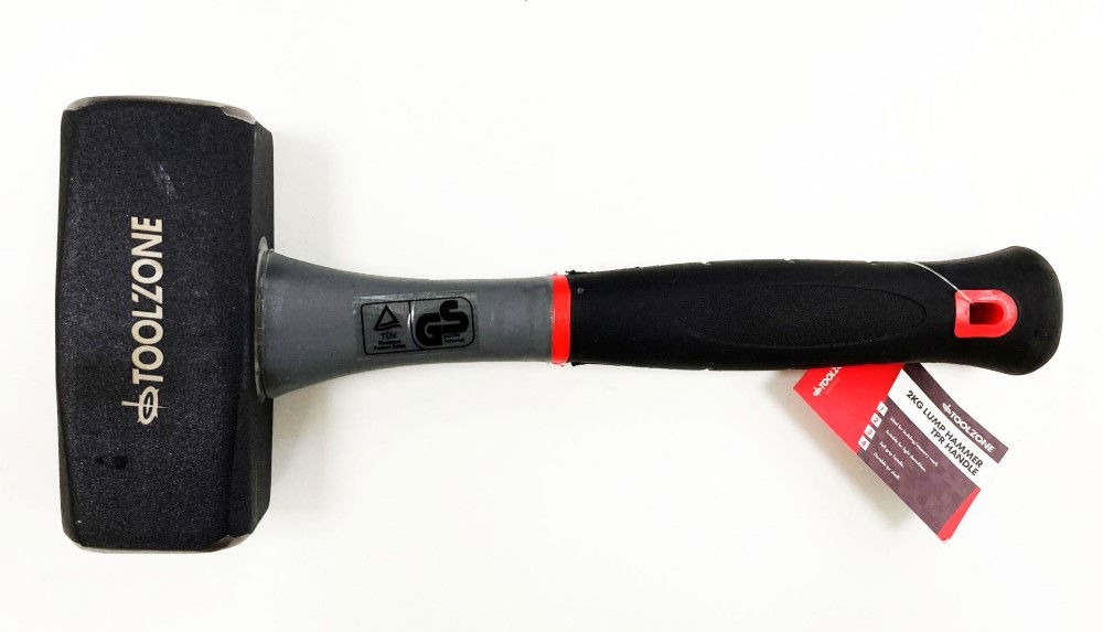 LUMP HAMMER 2kg TPR HANDLE 290mm - TOOLZONE KDPHM077