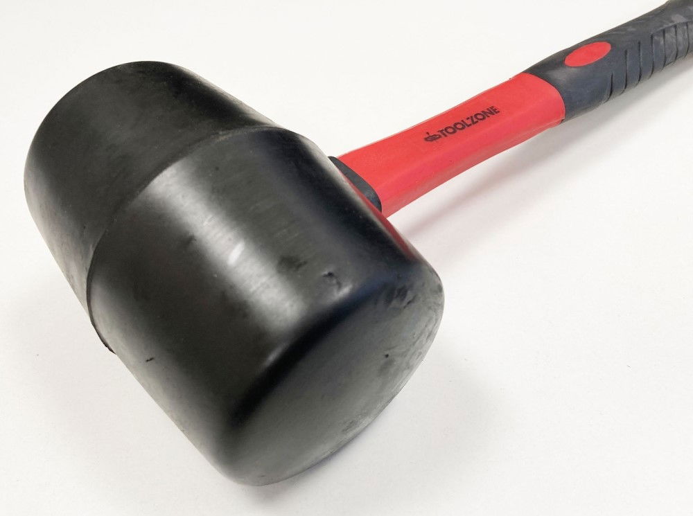 RUBBER MALLET 32oz BLACK FIBREGLASS HANDLE 350mm - TOOLZONE KDPHM108 thumbnail 3