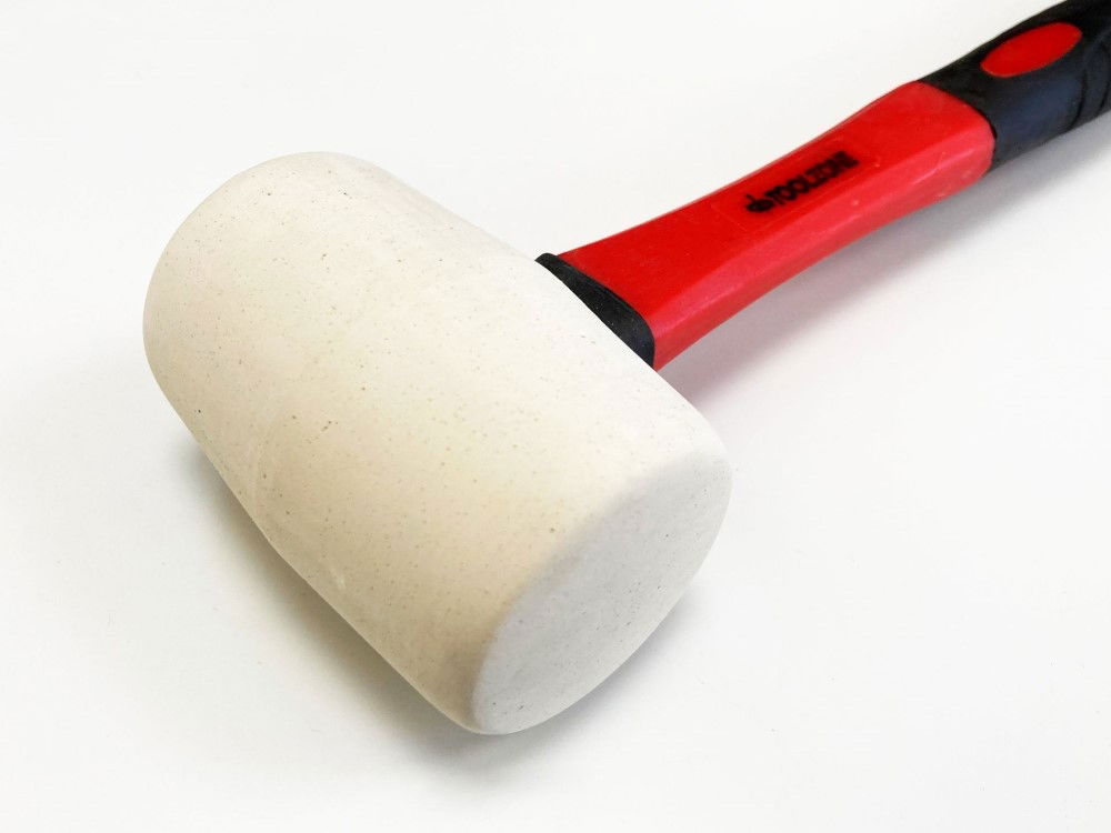 RUBBER MALLET 16oz WHITE FIBREGLASS HANDLE 350mm - TOOLZONE KDPHM110 thumbnail 3