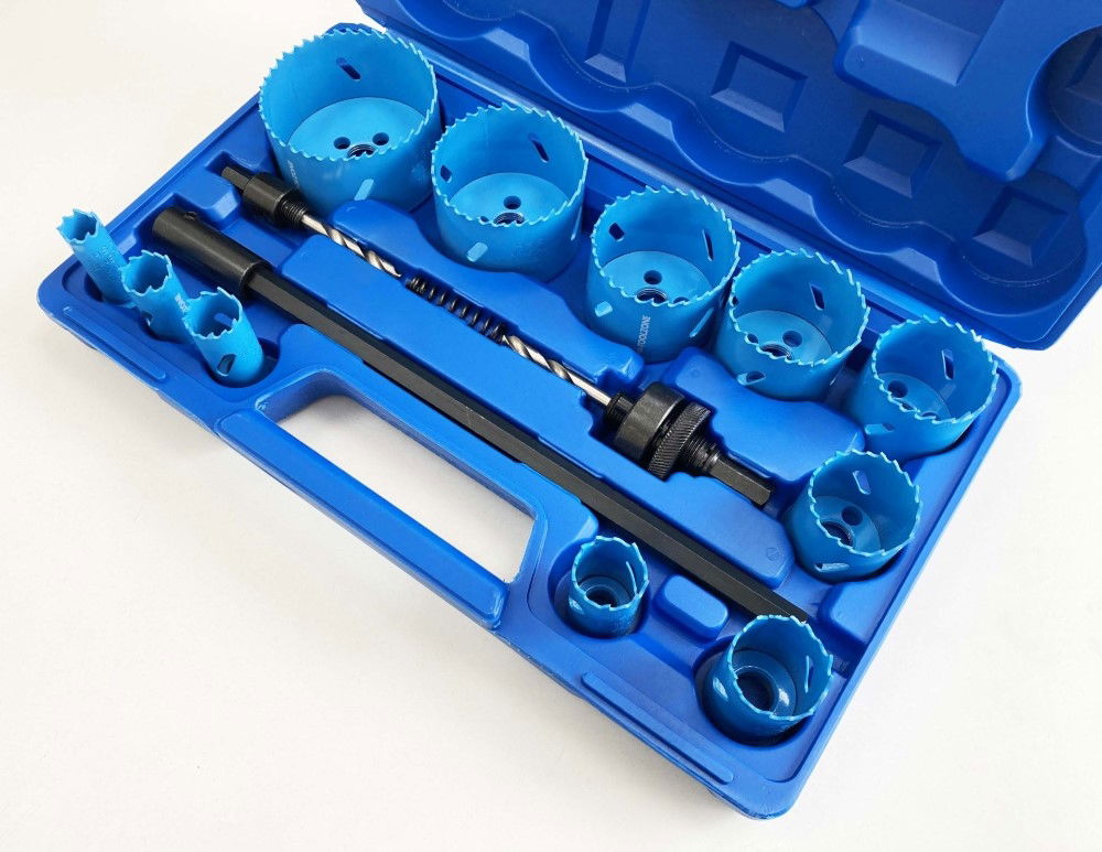 HOLE SAW SET BIMETAL 17pc M3 VARIABLE PITCH SIZES 16-76mm - TOOLZONE KDPHS029 thumbnail 6