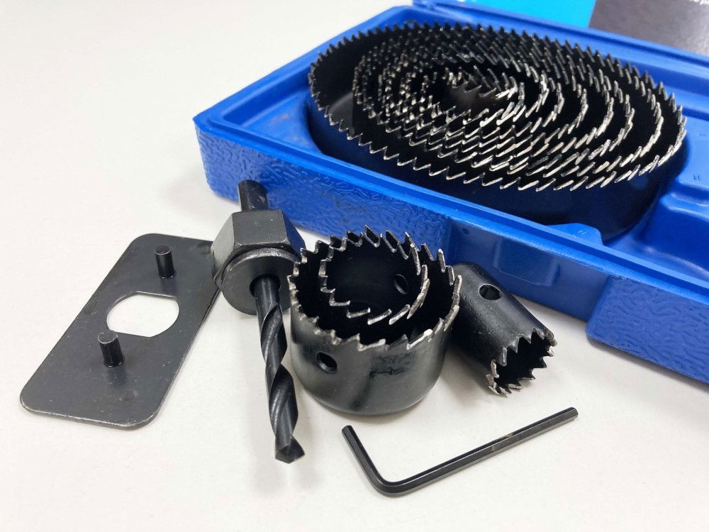 HOLE SAW SET 16pc CARBON STEEL SIZES 19-127mm - TOOLZONE KDPHS034 thumbnail 4
