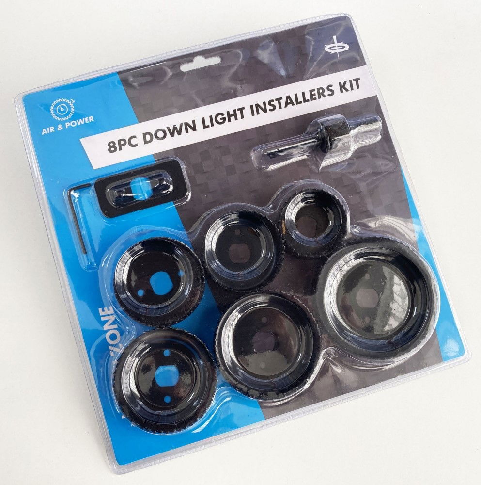 DOWN LIGHT INSTALLERS KIT 8pc SIZES 51-89mm - TOOLZONE KDPHS036 thumbnail 2