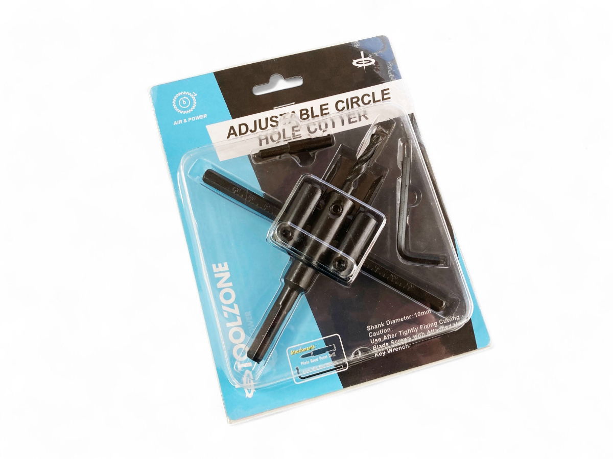 ADJUSTABLE CIRCLE HOLE CUTTER M2 STEEL 30-120mm - TOOLZONE KDPHS040 thumbnail 4