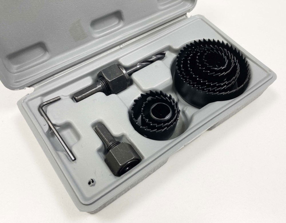 HOLE SAW SET 11pc CARBON STEEL SIZES 19-64mm - TOOLZONE KDPHS042 thumbnail 5