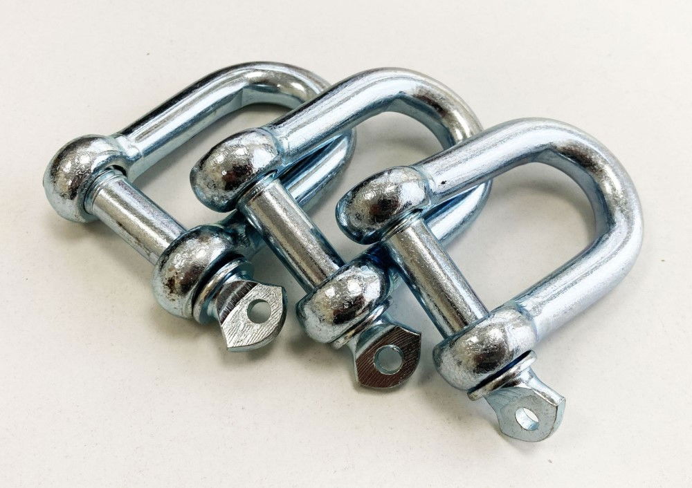 D SHACKLES 3pc 12mm ZINC PLATED FORGED STEEL - TOOLZONE KDPHW001 thumbnail 3