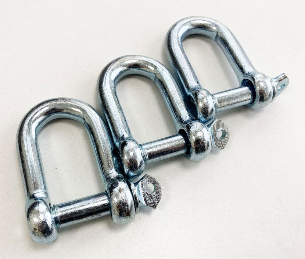 D SHACKLES 3pc 12mm ZINC PLATED FORGED STEEL - TOOLZONE KDPHW001 thumbnail 4