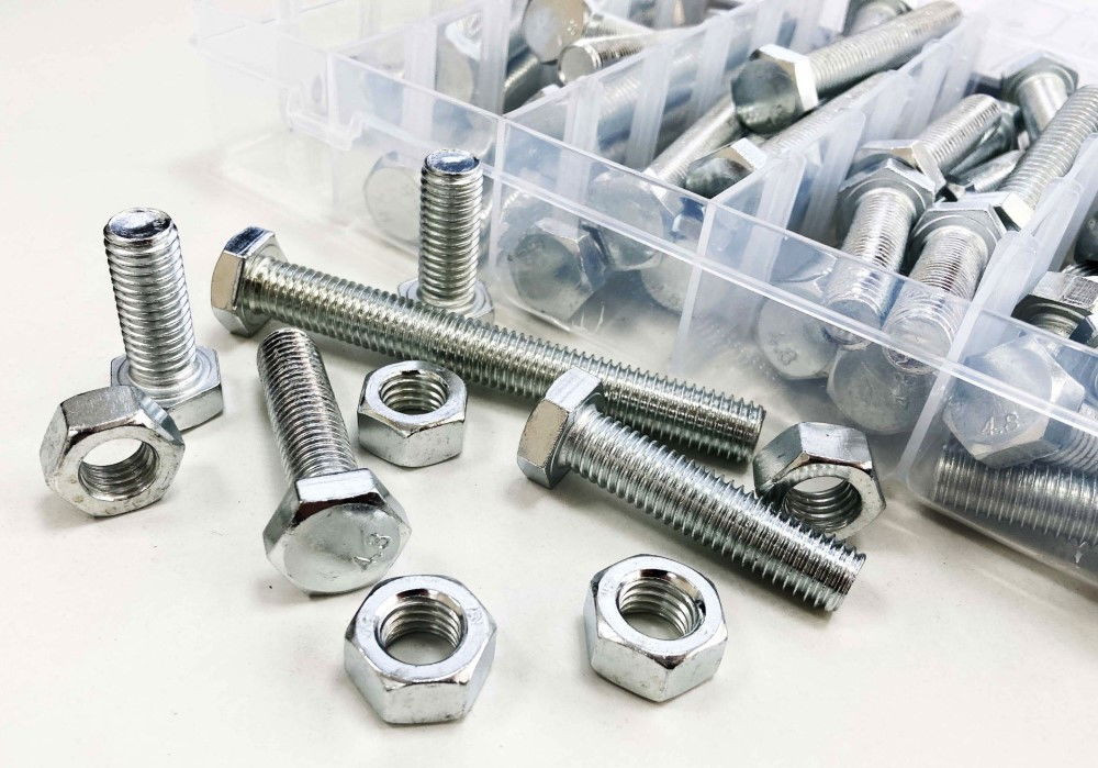 BOLTS AND NUTS ASSORTMENT 100pc 12mm M12 1.75mm PITCH - TOOLZONE KDPHW004 thumbnail 5