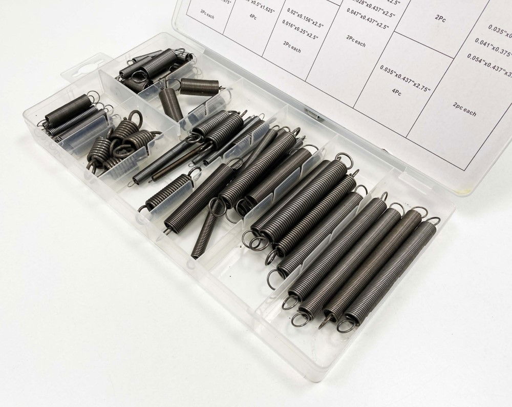 EXTENSION SPRING ASSORTMENT 54pc RUST RESISTANT SIZES 1.5 - TOOLZONE KDPHW007 thumbnail 4