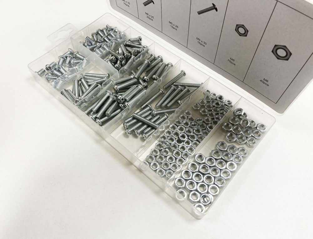 NUTS AND BOLTS ASSORTMENT 220pc M5-M6 VARIOUS LENGTHS - TOOLZONE KDPHW020 thumbnail 5