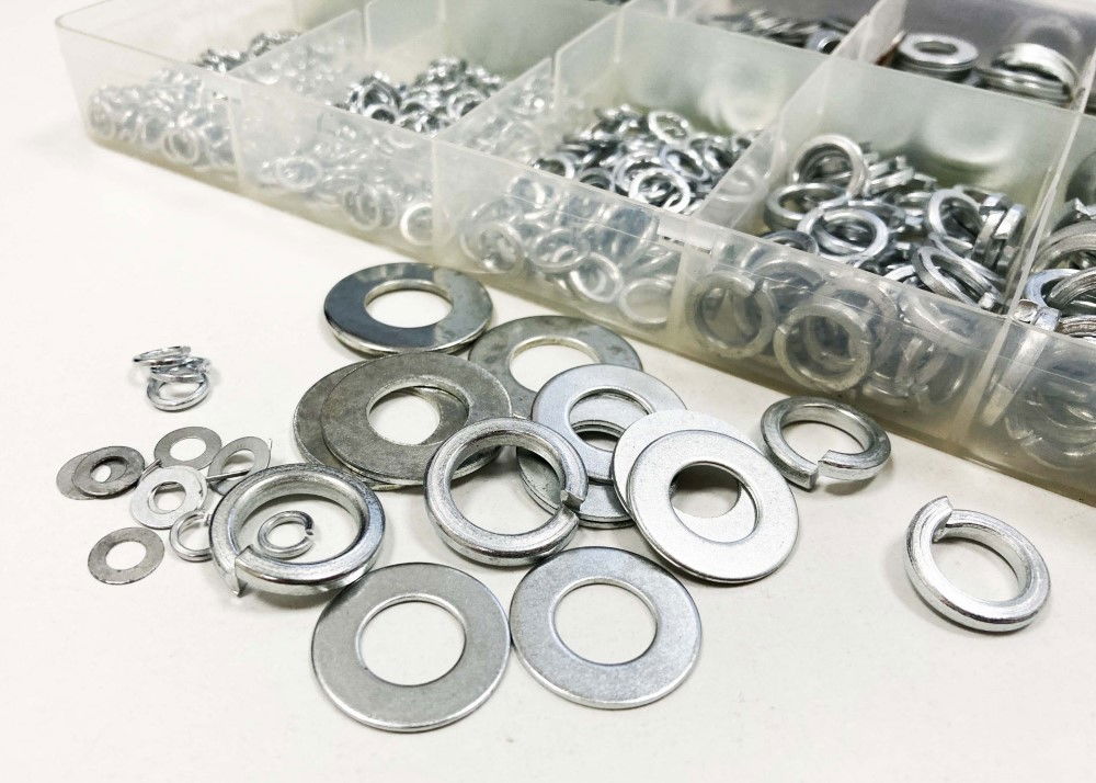 FLAT AND SPRING WASHERS ASSORTMENT 790pc STAINLESS STEEL 4-12mm - TOOLZONE KDPHW025 thumbnail 3