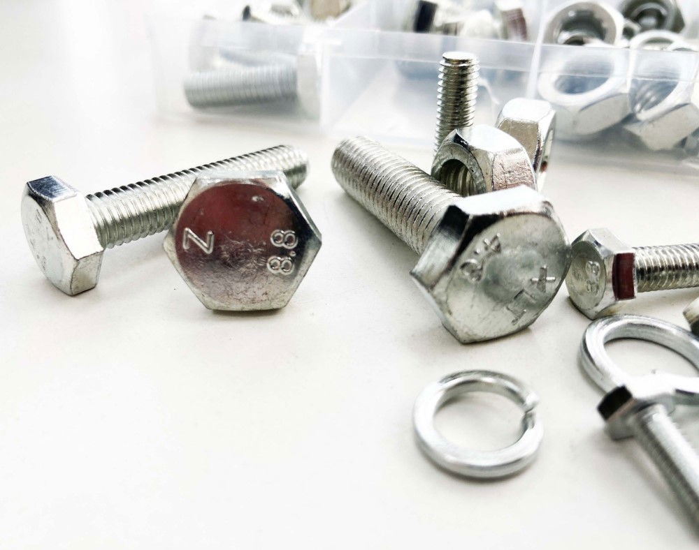 NUTS BOLTS AND WASHERS ASSORTMENT 240pc CARBON STEEL M4-M10 - TOOLZONE KDPHW042 thumbnail 6