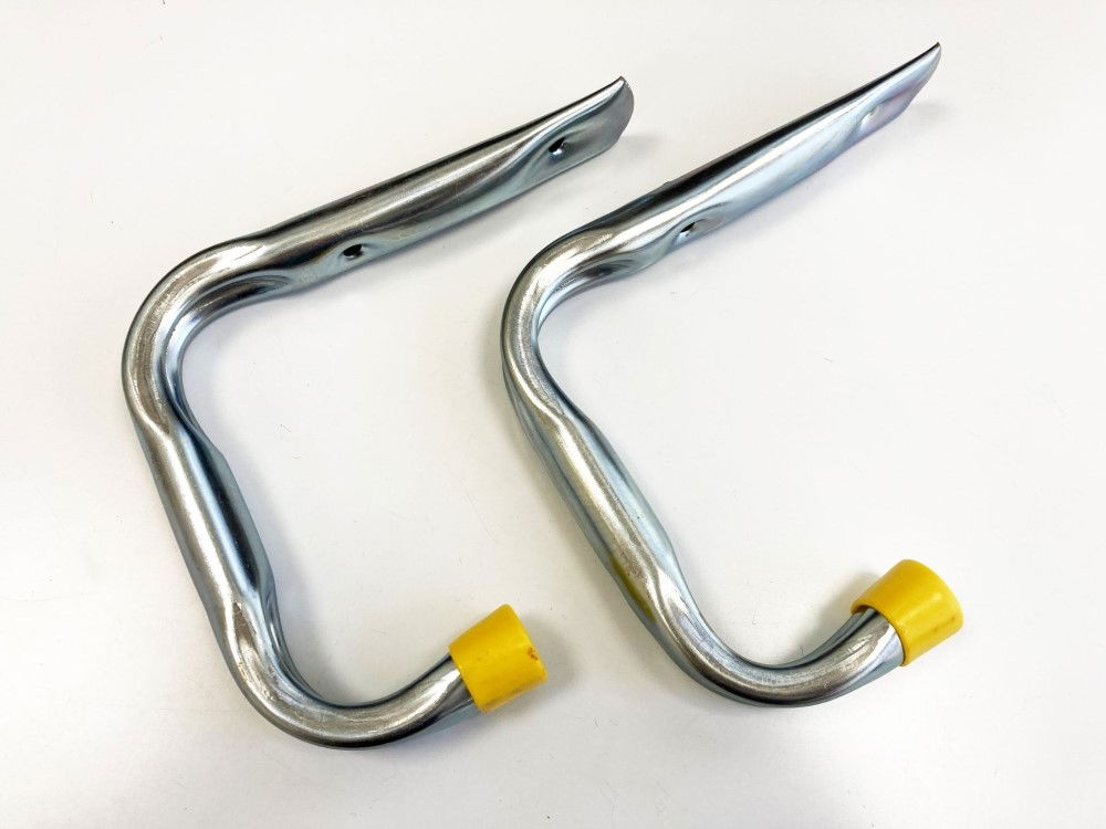 JUMBO HOOK SET 2pc 140x140mm WITH FIXINGS PLASTIC END CAPS - TOOLZONE KDPHW062 thumbnail 3
