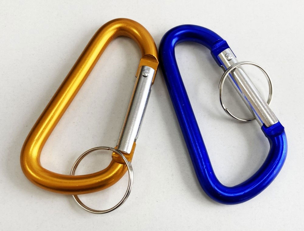 ALUMINIUM SPRING LINK SET 2pc 40x75mm WITH KEY LOOPS ORANGE BLUE - TOOLZONE KDPHW065 thumbnail 3