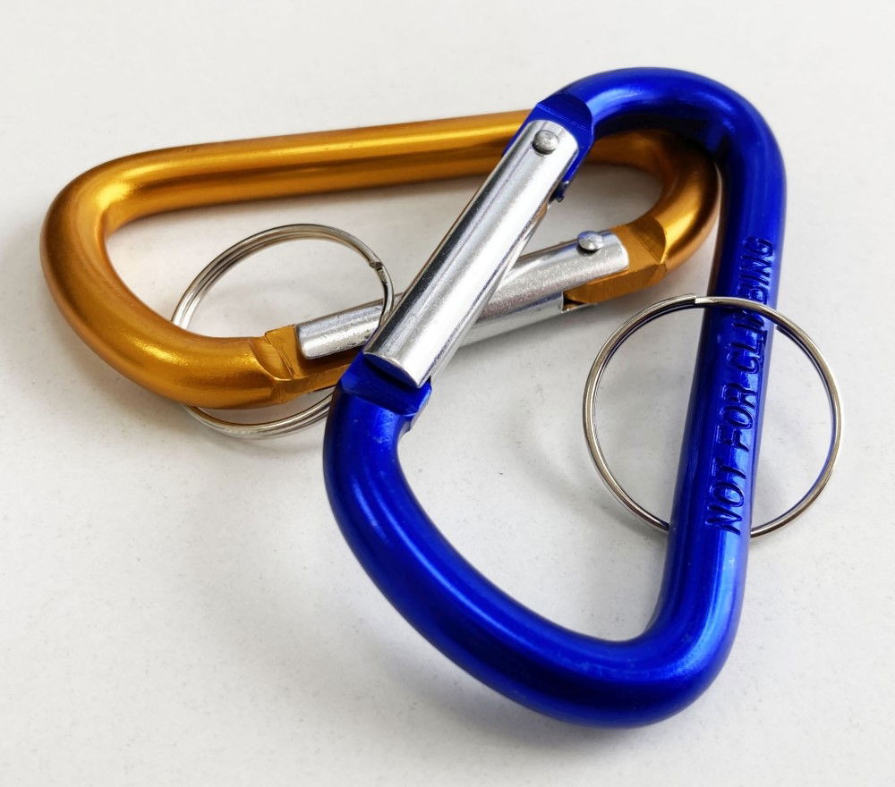 ALUMINIUM SPRING LINK SET 2pc 40x75mm WITH KEY LOOPS ORANGE BLUE - TOOLZONE KDPHW065 thumbnail 4