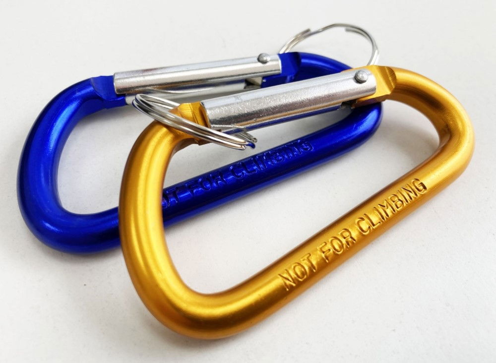 ALUMINIUM SPRING LINK SET 2pc 40x75mm WITH KEY LOOPS ORANGE BLUE - TOOLZONE KDPHW065 thumbnail 5
