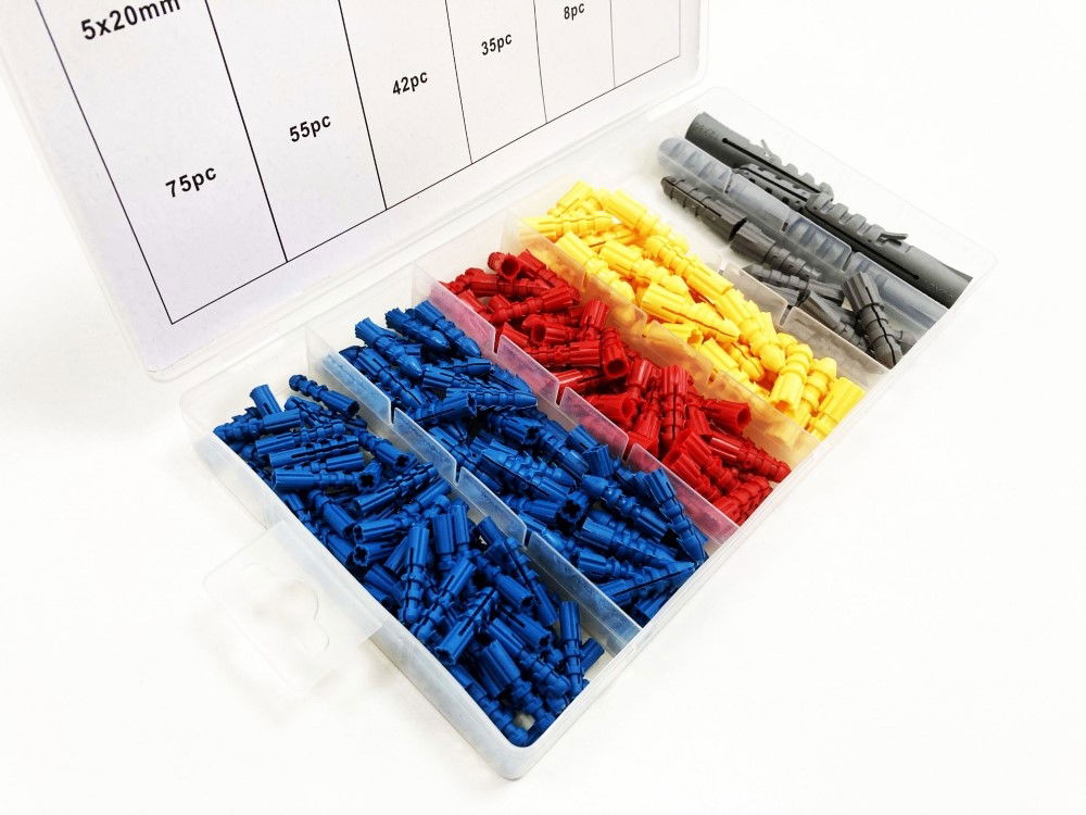 WALLPLUGS ASSORTMENT 220pc 5-12mm IN POLY BOX - TOOLZONE KDPHW070 thumbnail 6