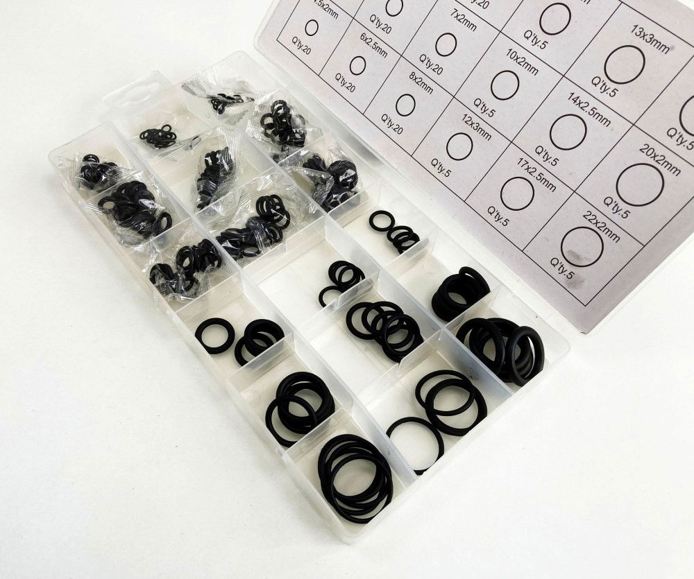 RUBBER O RING ASSORTMENT 225pc IN POLY BOX - TOOLZONE KDPHW084 thumbnail 4