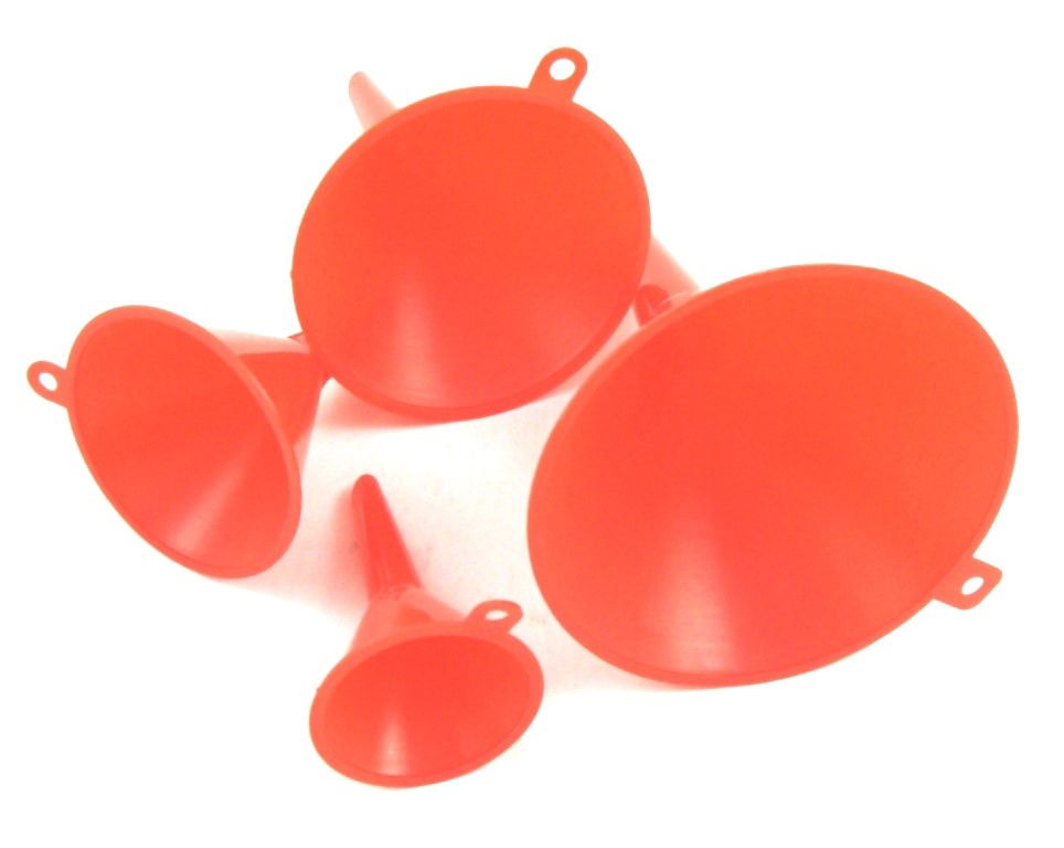 FUNNEL SET 4pc PLASTIC 50-110mm - TOOLZONE KDPHW106 thumbnail 3
