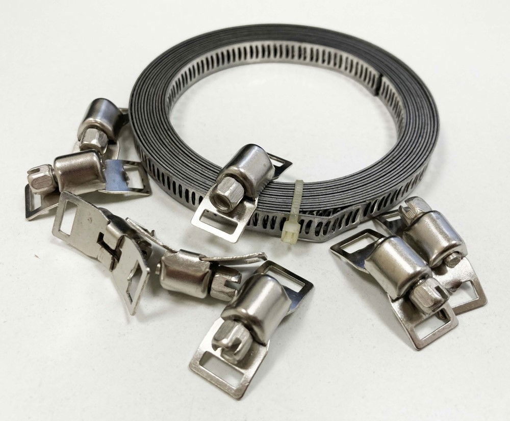 HOSE CLAMP KIT 8pc STAINLESS STEEL 3m x 8mm - TOOLZONE KDPHW135 thumbnail 3