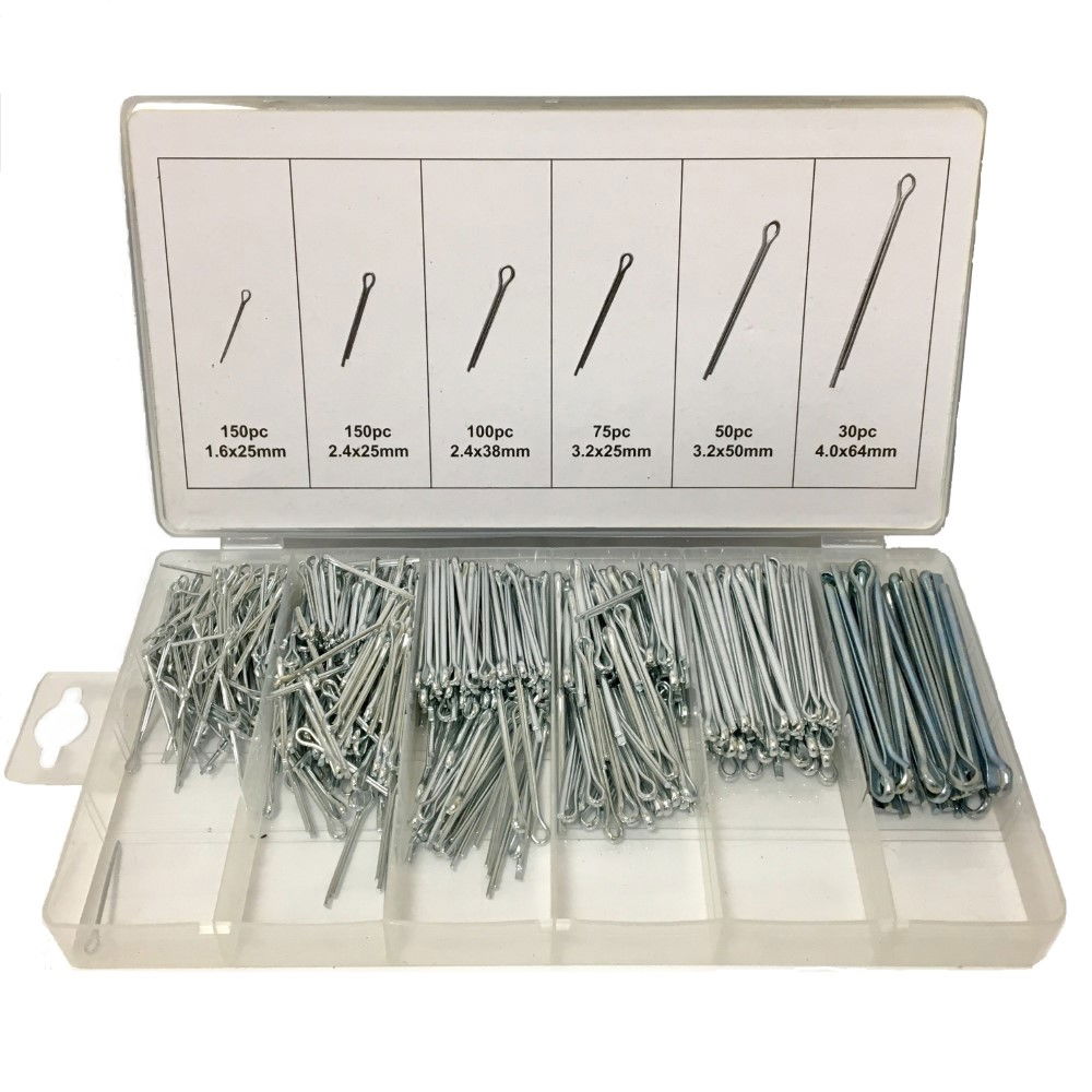 COTTER PIN ASSORTMENT 555pc IN STORAGE BOX - TOOLZONE KDPHW155 thumbnail 2