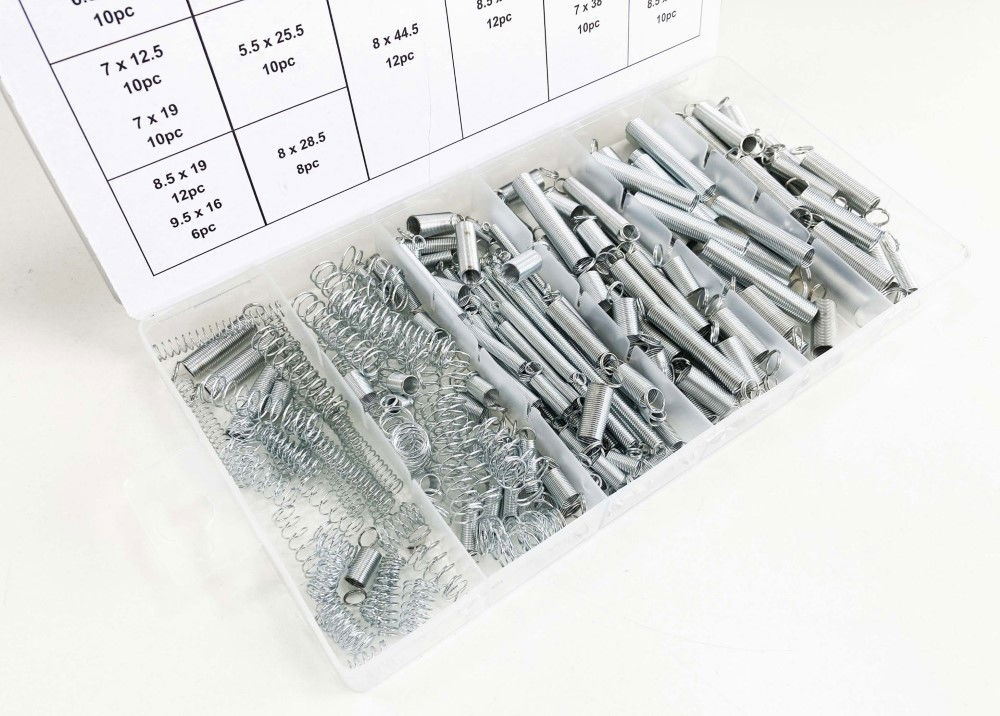 SPRING ASSORTMENT 200pc COMPRESSION AND EXTENSION IN BOX - TOOLZONE KDPHW156 thumbnail 4
