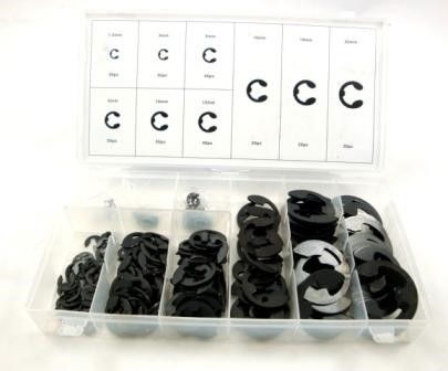 E CLIP ASSORTMENT 300pc IN STORAGE BOX - TOOLZONE KDPHW158 thumbnail 2