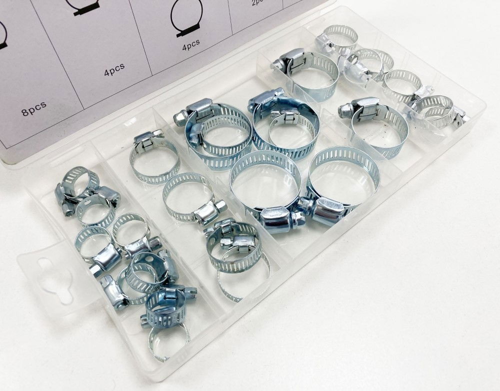 HOSE CLAMP ASSORTMENT 26pc IN STORAGE BOX - TOOLZONE KDPHW165 thumbnail 7