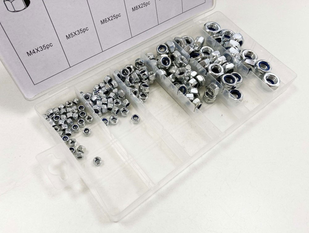 LOCKNUT ASSORTMENT 146pc IN STORAGE BOX - TOOLZONE KDPHW166 thumbnail 4