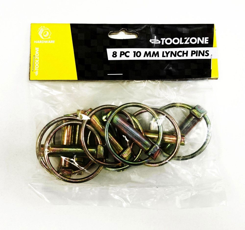 LINKAGE PIN SET 8pc 10mm GALVANISED - TOOLZONE KDPHW170 image 1