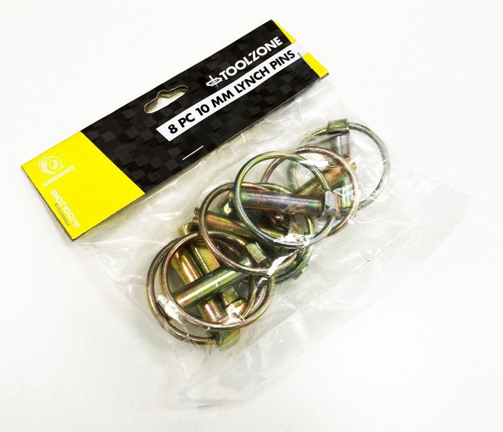 LINKAGE PIN SET 8pc 10mm GALVANISED - TOOLZONE KDPHW170 thumbnail 2