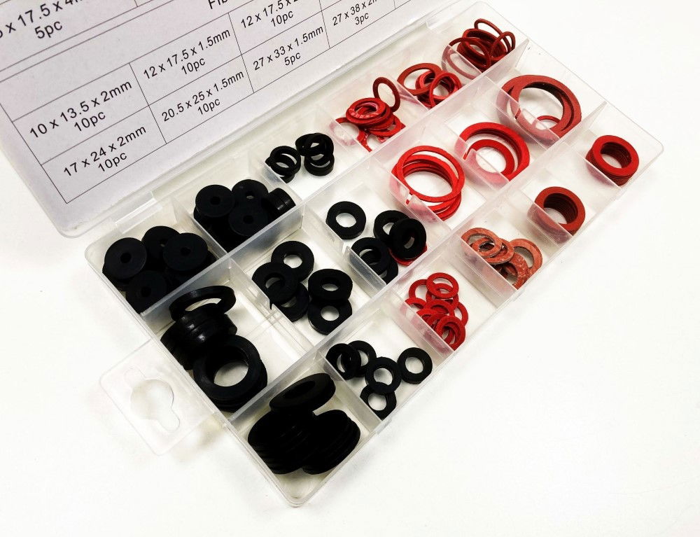 SEALING WASHER ASSORTMENT 141pc IN STORAGE BOX - TOOLZONE KDPHW181 thumbnail 4