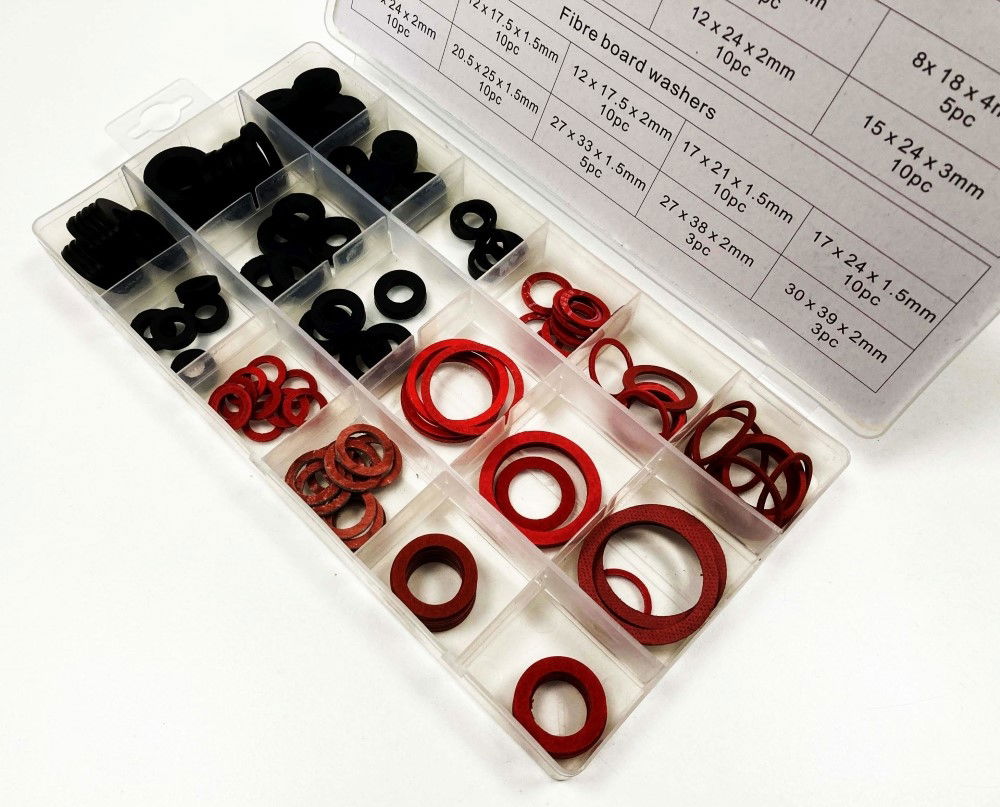 SEALING WASHER ASSORTMENT 141pc IN STORAGE BOX - TOOLZONE KDPHW181 thumbnail 5