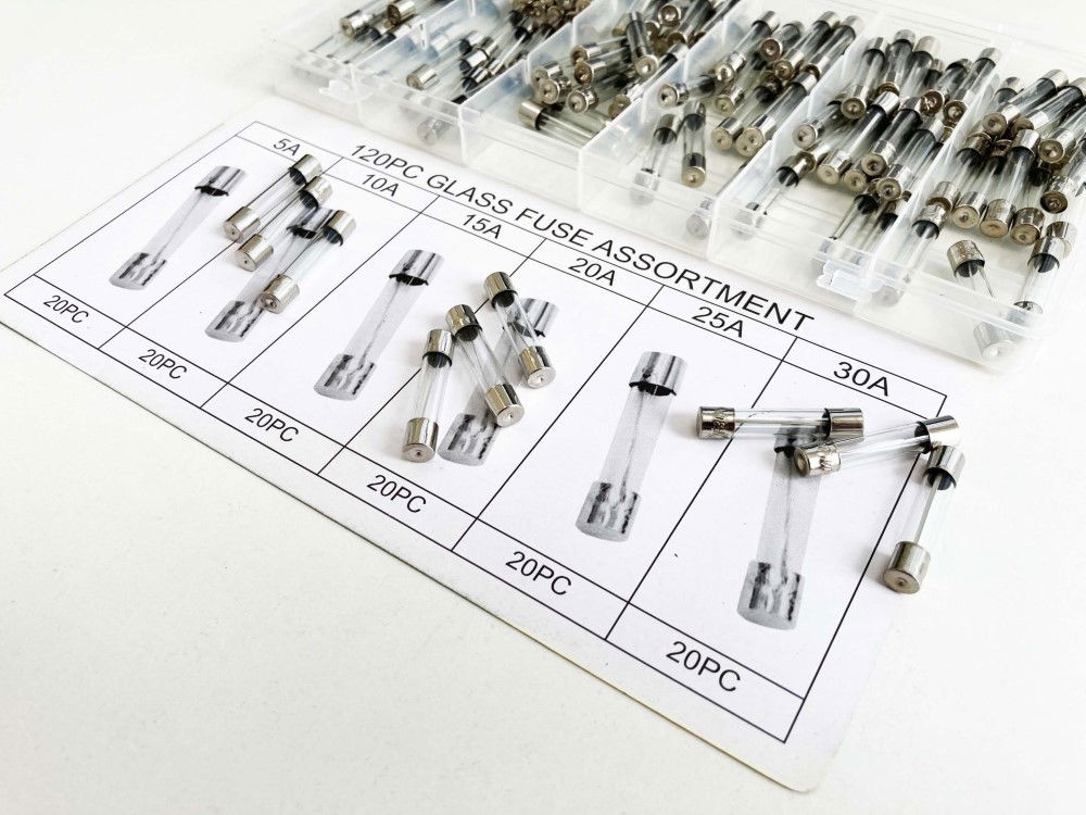 GLASS FUSE ASSORTMENT 120pc 6x30mm IN STORAGE BOX - TOOLZONE KDPHW187 thumbnail 5