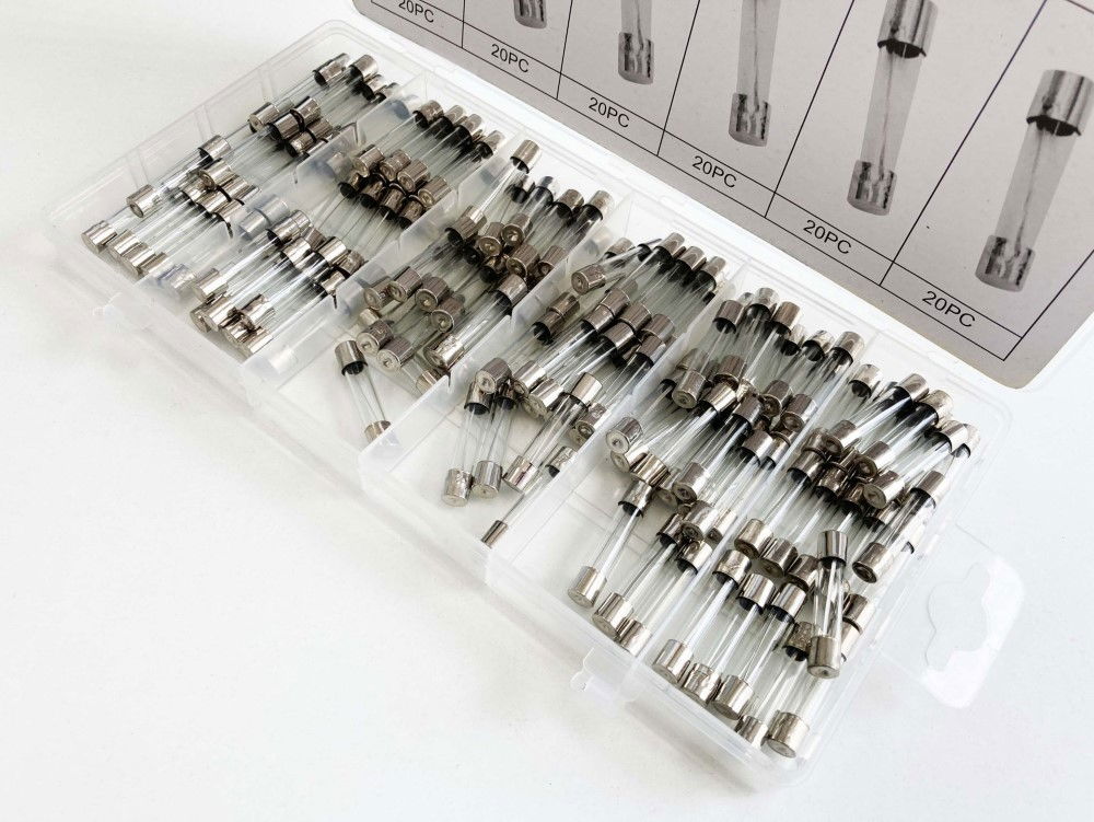 GLASS FUSE ASSORTMENT 120pc 6x30mm IN STORAGE BOX - TOOLZONE KDPHW187 thumbnail 6