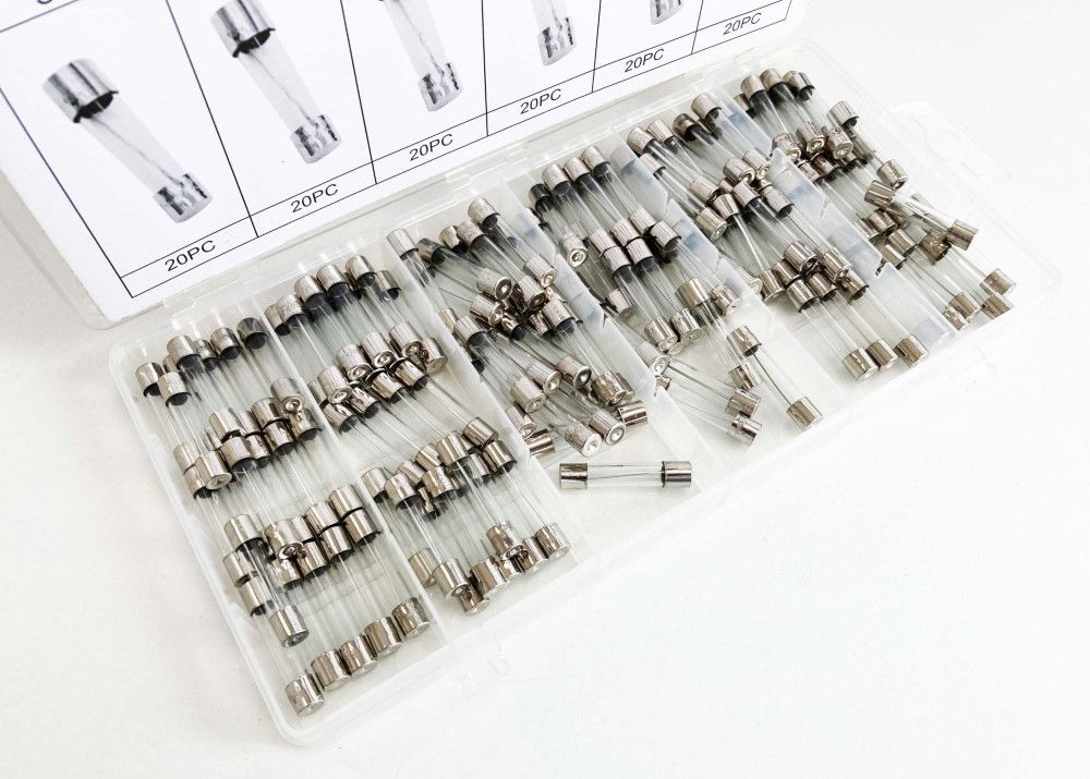 GLASS FUSE ASSORTMENT 120pc 6x30mm IN STORAGE BOX - TOOLZONE KDPHW187 thumbnail 7